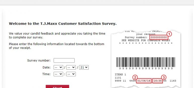 T.J.Maxx Customer Survey on TJMaxxfeedback.com